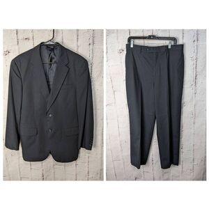 Jos. A. Bank‎ Mens Suit 2 Piece Navy Blue Blazer 40R Pants 34x28